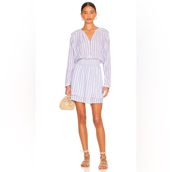 new Rails Jasmine long sleeve short dress in Rhône stripe - Picture 1 of 8